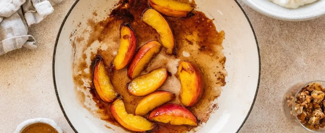A Peach Crisp Yogurt Bowl That Tastes Like Summer Breakfast