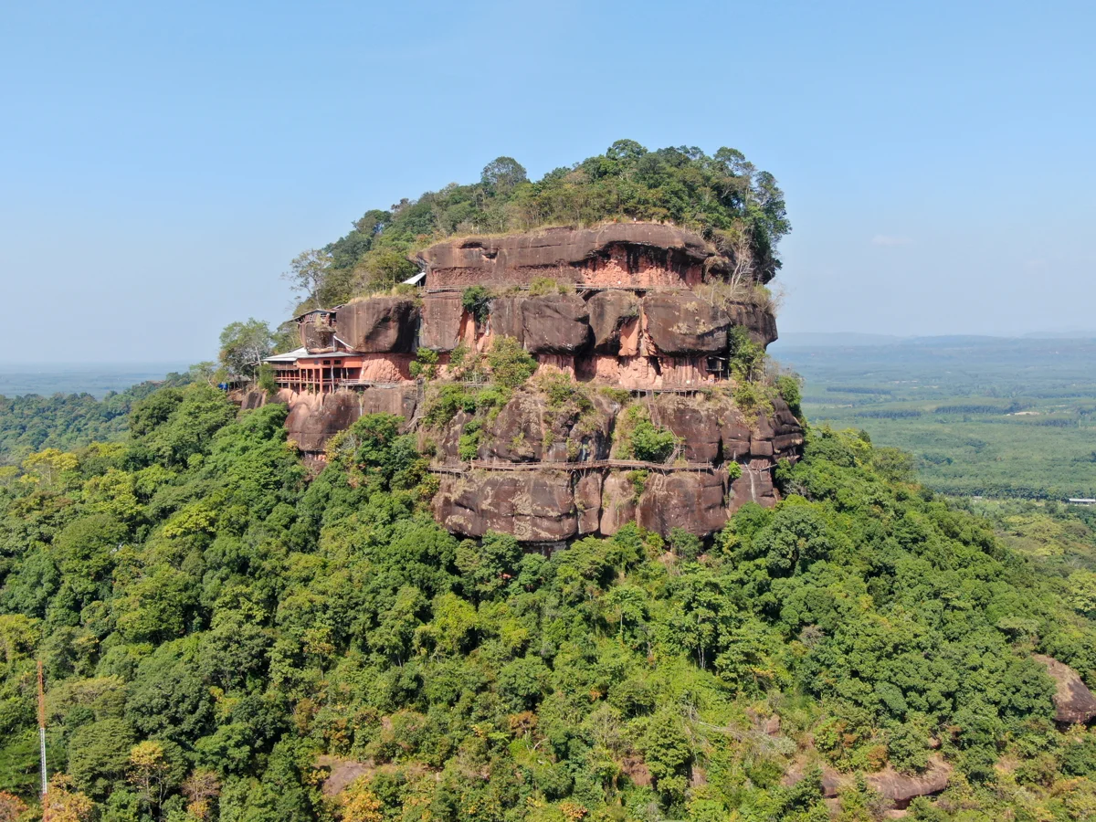 The Temple I Climbed in Thailand Where Half the Path Is Just Wooden Planks on a Cliff