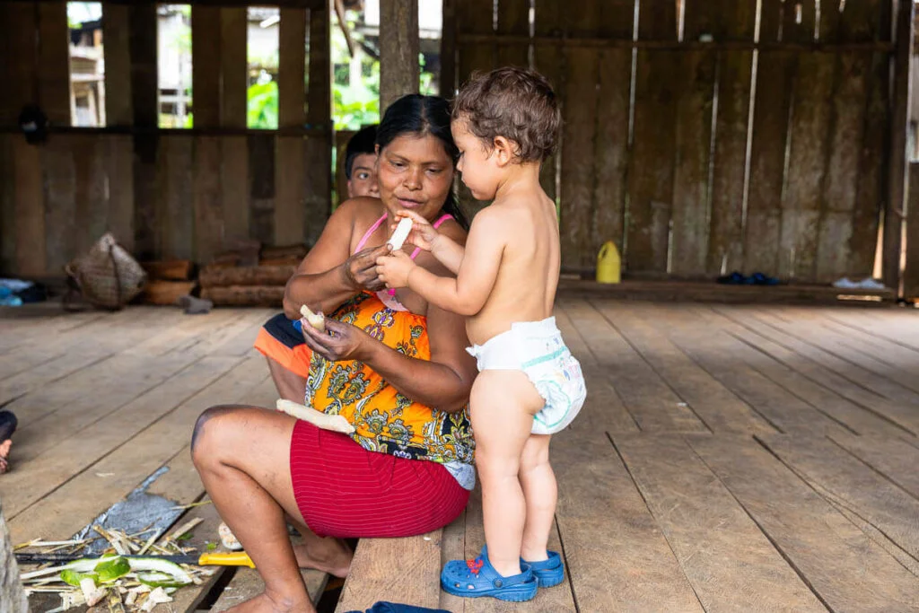 Young girl exploring Central America on a family trip