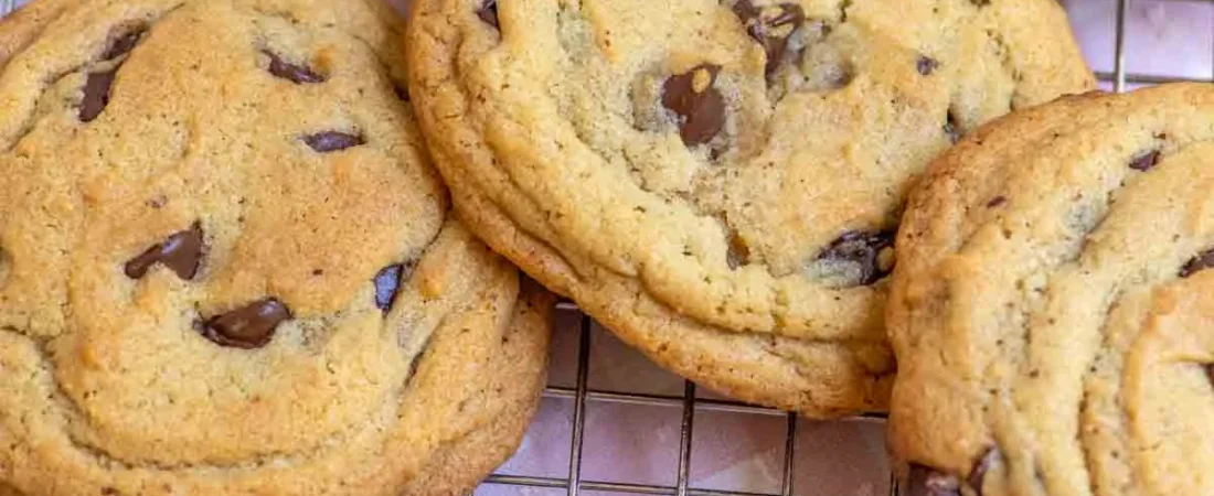 Chewy Browned Butter Sourdough Chocolate Chip Cookies