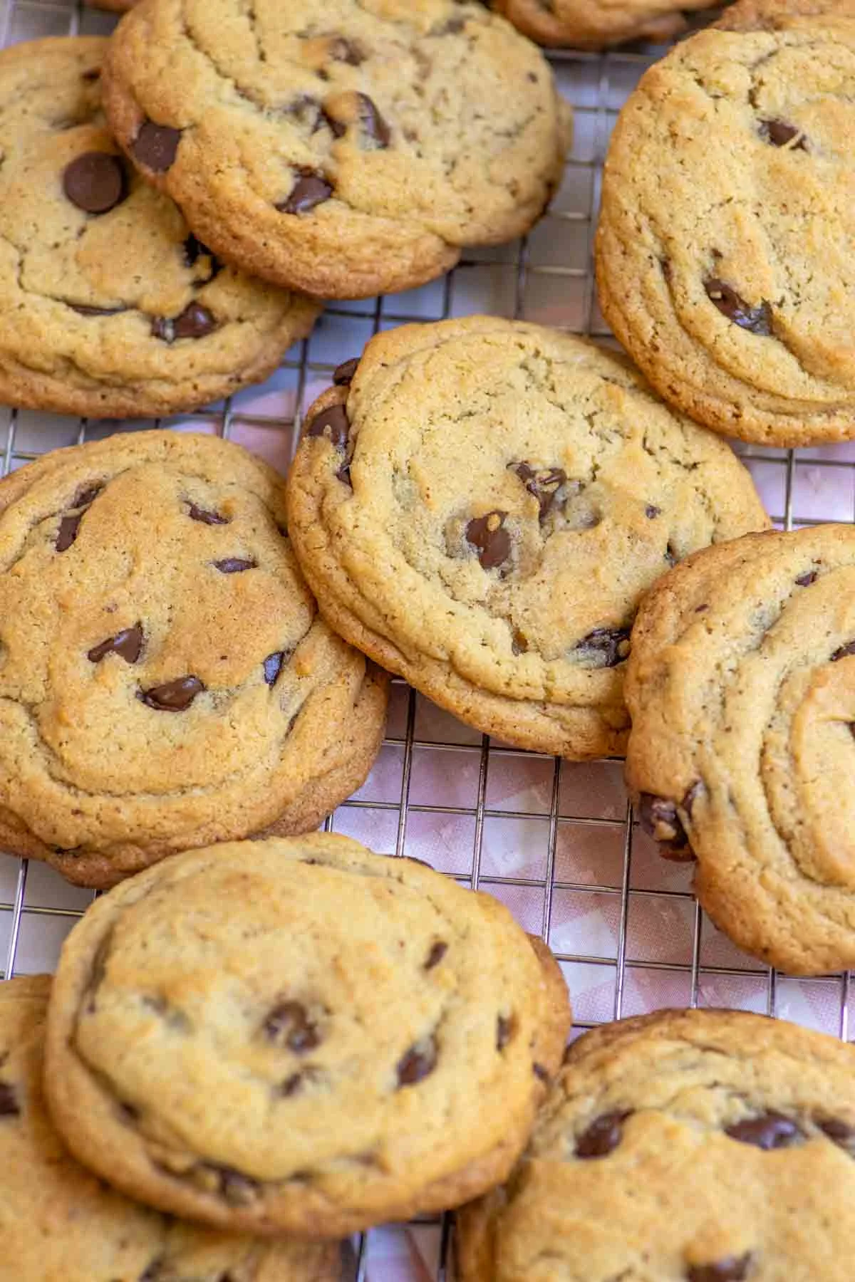 Chewy Browned Butter Sourdough Chocolate Chip Cookies