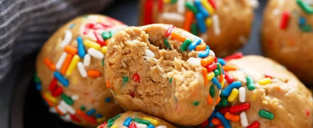 Birthday Cake Protein Balls (No Food Processor!)